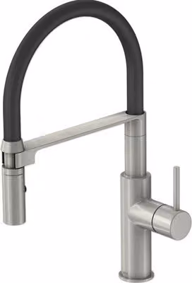 Miscelatore per lavello a leva Miscelatore per lavello con braccio flessibile Miscelatore per lavello con doccia Lenz NALU nichel 46070422