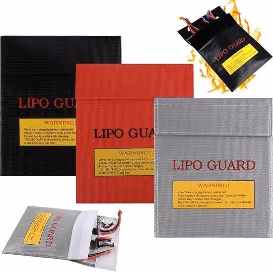 Set di contenitori ignifughi e impermeabili - Sicuri e resistenti - 3 pezzi - 22,5 x 18,5 cm