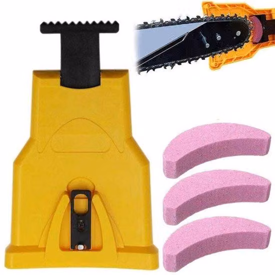 Set di pietre per motosega, comprensivo di 3 pietre abrasive, un utile strumento per la lavorazione del legno, adatto per seghe a catena e tosaerba.