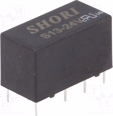 1 relè: elettromagnetico, 0,5A/125VAC. Bobina: 12VDC. Mini S13-12V-2C, elettrico