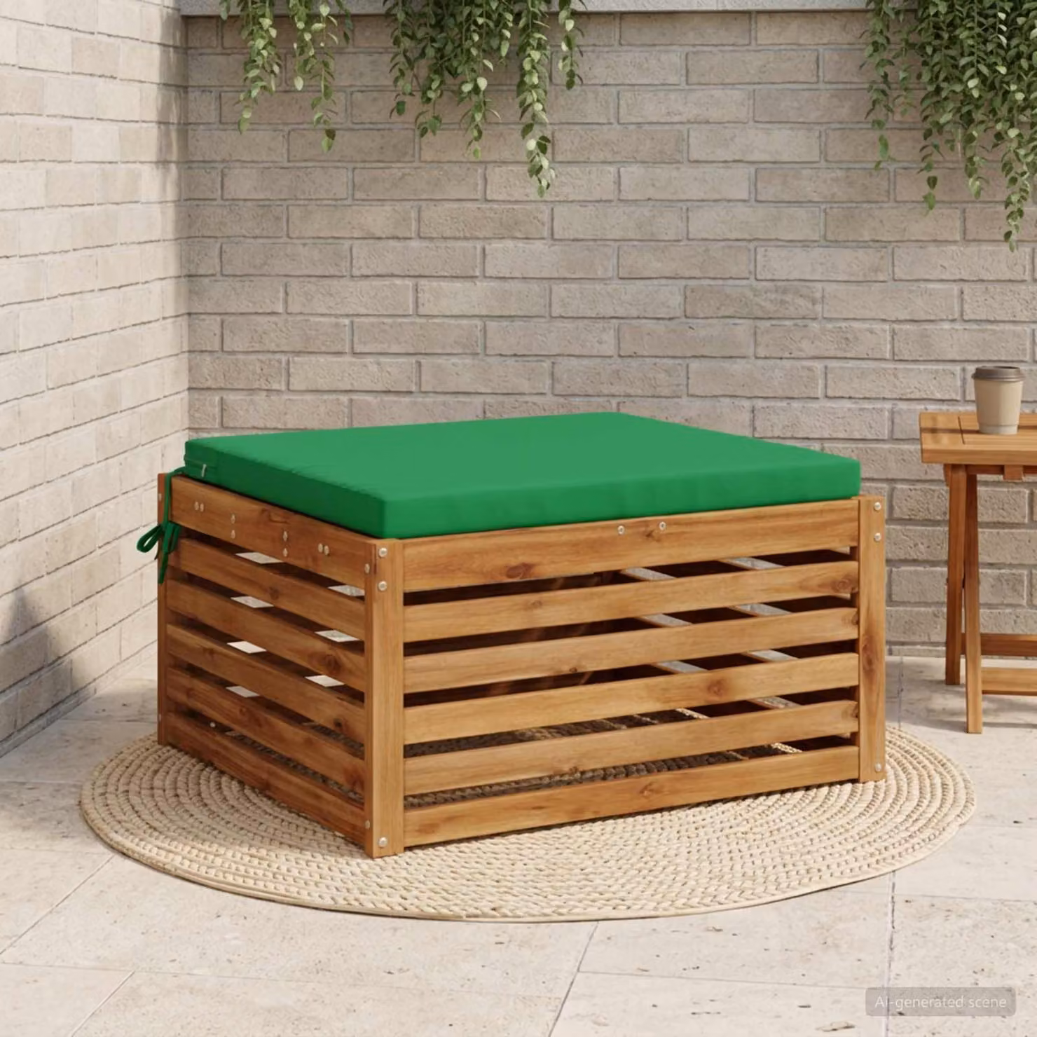Cuscino per sedia vidaXL SOEST in poliestere verde con rivestimento rimovibile e resistenza ai raggi UV