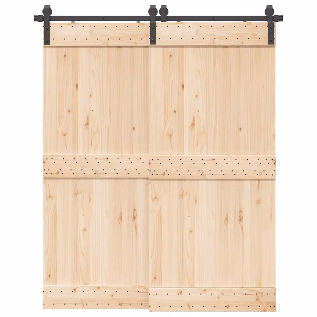 vidaXL Kit di Binari per Porte Scorrevoli in Acciaio Nero Opaco