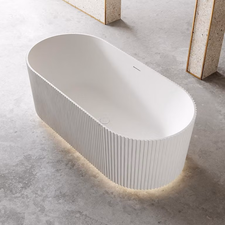 Vasca da bagno, vasca ovale, vasca autoportante, vasca per il bagno, vasca a strisce, vasca a LED150*75*58cm/TW-7681-150/