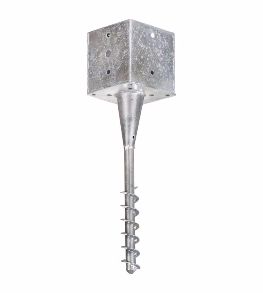 Picchetti di Terra 6 pz Argento 14x14x58 cm in Acciaio Zincato