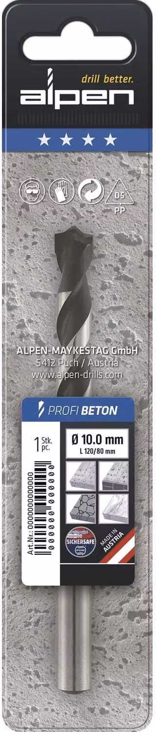 Trapano professionale per calcestruzzo Alps Ø 3x60 mm