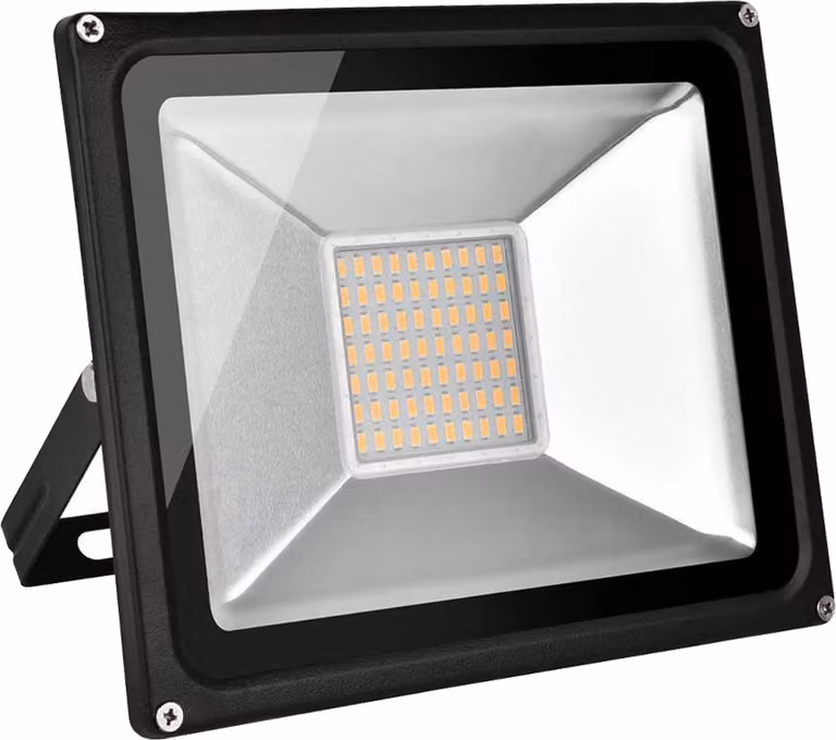 Greenmigo 50W SMD LED spotlight, proiettore LED all'aperto 3000K bianco caldo proiettore IP65 impermeabile proiettore all'aperto per campo sportivo garage giardino cortile