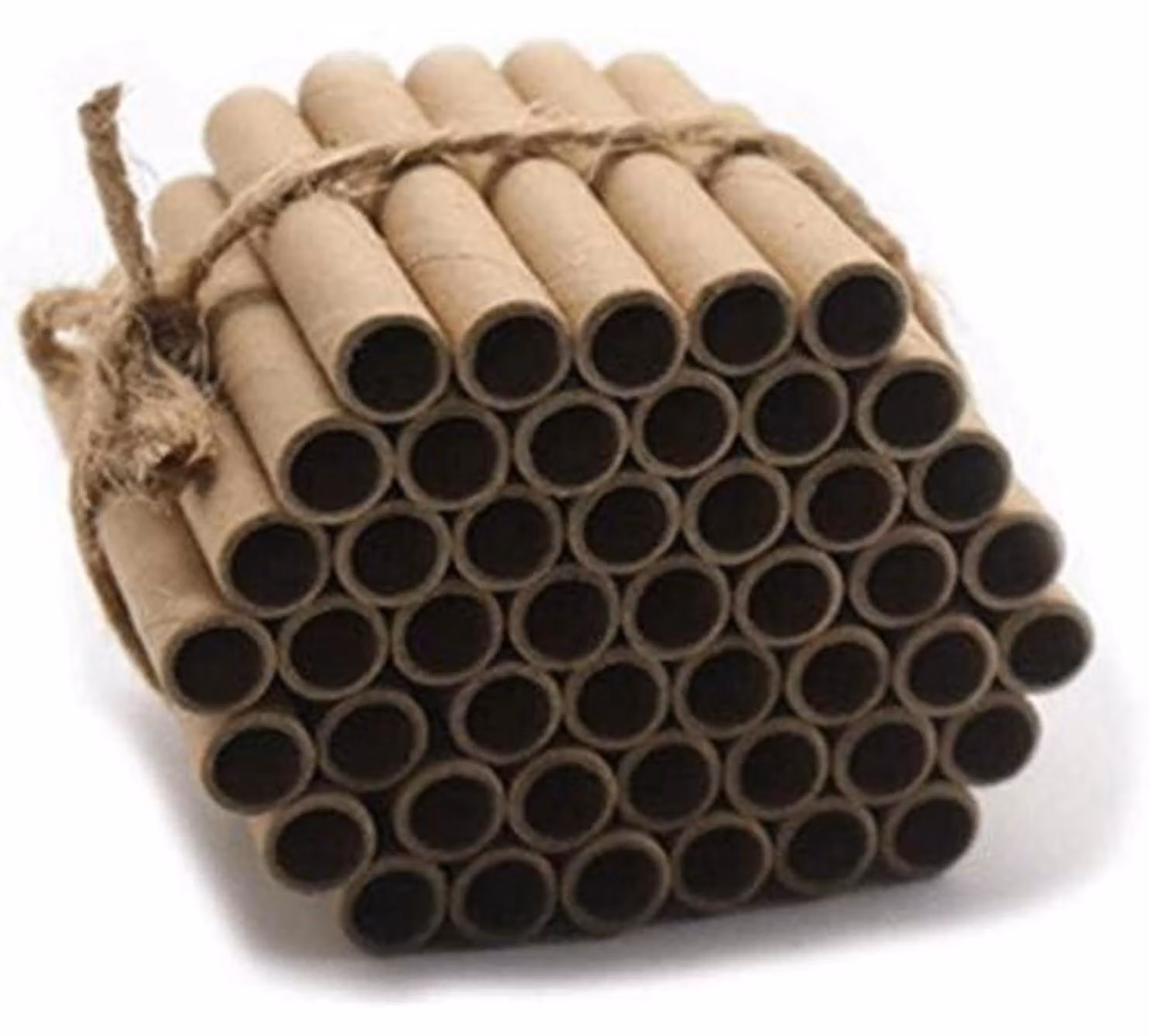 Tubi di carta per nidi di insetti, set da 200, colore marrone, diametro interno di 8 mm, realizzati in cartoncino resistente, adatti per la costruzione di hotel per insetti, dimensioni: 60 mm