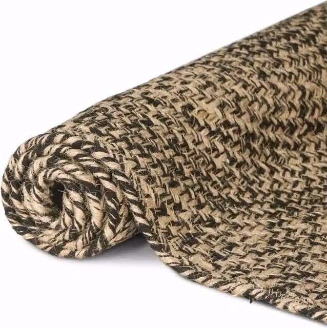 Tappeti per area | Tappeti a zone Naturale e Nero 160 x 230 cm Juta