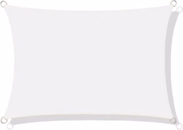 AIO FACTORY Vela ombreggiante 3x5 m Vela parasole da giardino impermeabile in bianco