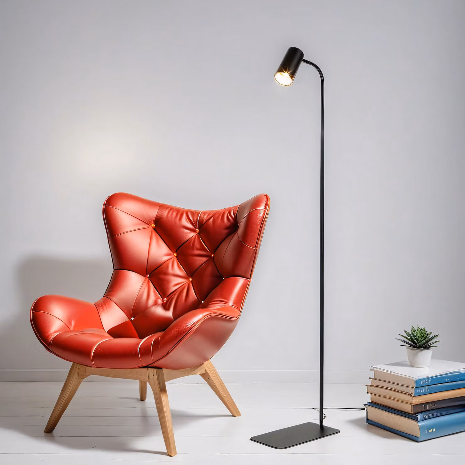 Lampada da terra GU10 126 cm Metallo nero Lampada da terra moderna Lampada da lettura