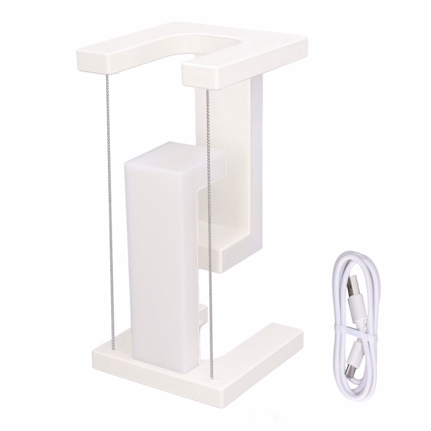 Lampada da scrivania magnetica con 3 livelli di luminosità, comando touch, illuminazione a LED, ideale per la camera da letto, l'ufficio e la casa, bianca
