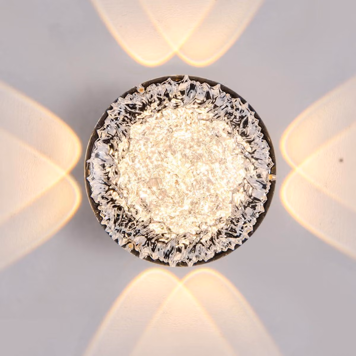 Lampada a LED da parete, 12W, 3000K (bianco caldo), grado di protezione IP65, forma circolare, 1500 lumen
