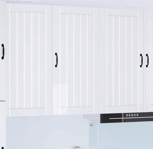 Armadio da cucina pensile vidaXL bianco lucido con ante scorrevoli L/P/H: 50 x 31 x 100 cm