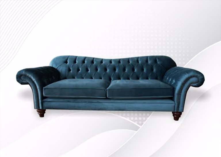 Sofa Luxus Textil Chesterfield Couch Sofas Polster Big 3 Sitzer Garnitur Design