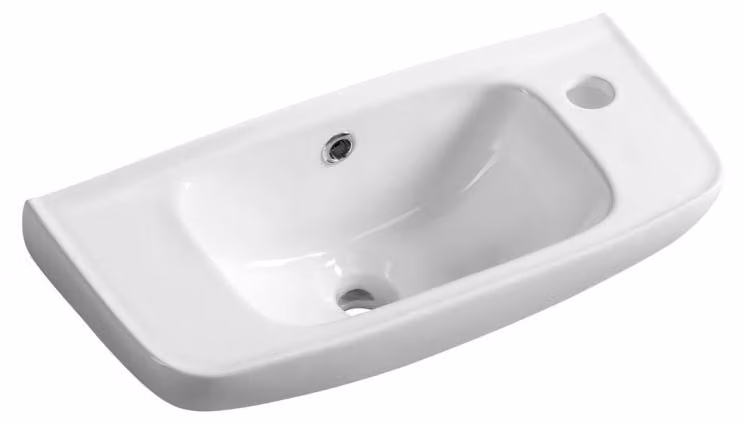 Lavabo in Vetroceramica Isvea 51x22 cm, bianco