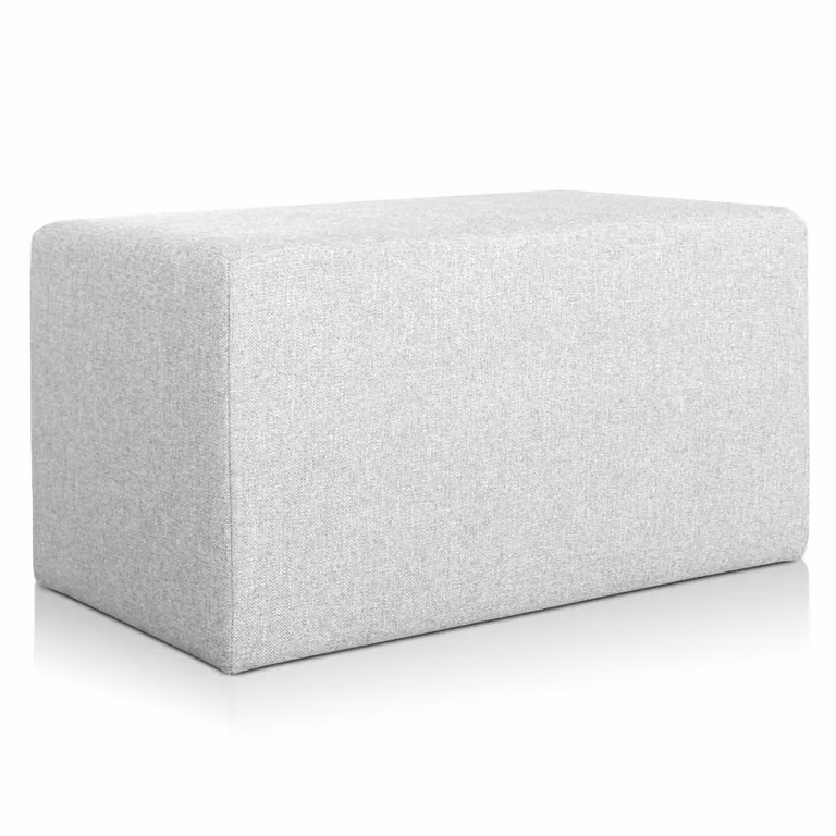 Pouf Rubino 43 x 83 cm Grigio