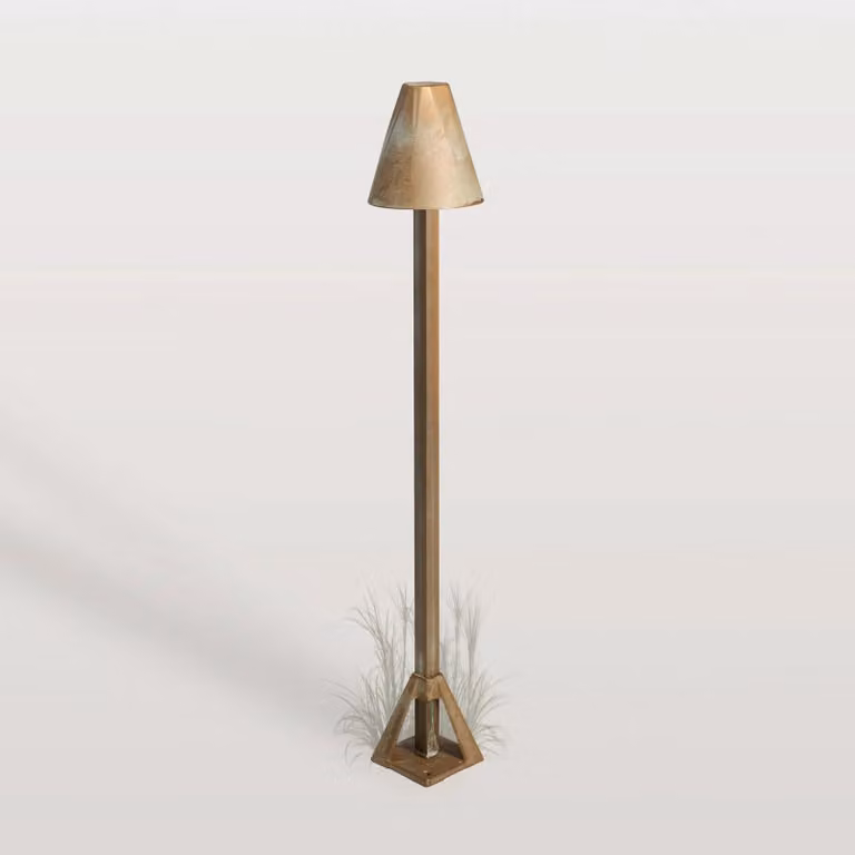 Moretti Luce Lampione da giardino Silva Disk, Bronzo / Ottone antico, Ottone, Campagna / Rustiche, Lampada da esterni