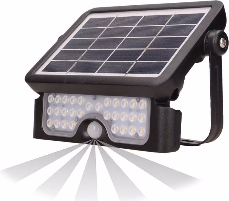 Faretto solare ORNO AD-SL-6108BLR4, 500lm, IP65, 4000K, 2x1500mAh, nero
