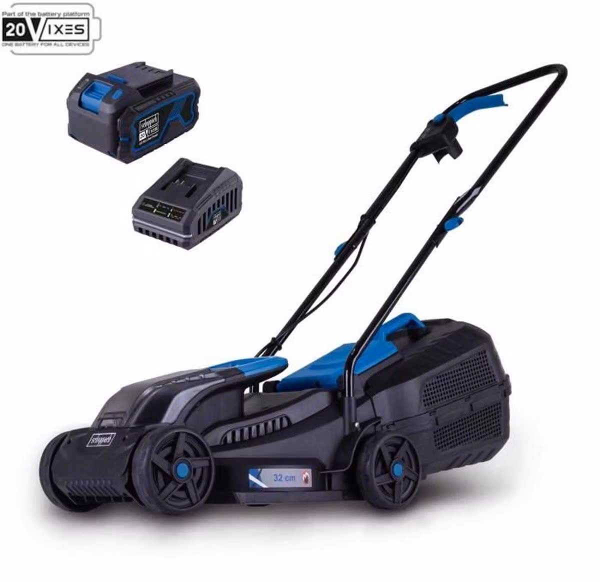 Cordless lawn mower BC-MP320-X + battery set 1x4Ah 1x2.4Ah - SCHEPPACH