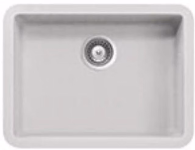 Lavello monovasca da incasso sottotop Smeg VST50AL colore alluminio grigio L: 50,1 cm, P: 37,7 cm, H: 28,6 cm