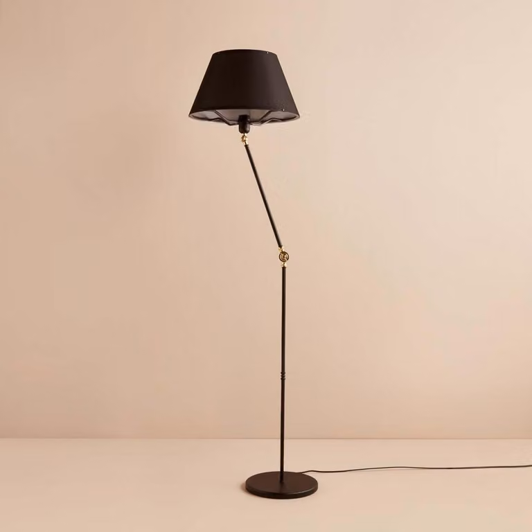 Opviq, AYD-3477, lampada da terra, 100 % PVC, nero, 38 x 38 x 150 cm