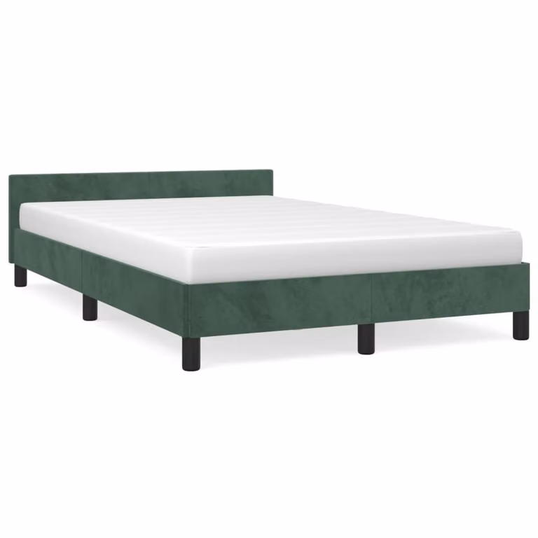 Giroletto senza Materasso Verde Scuro 120x200 cm in Velluto