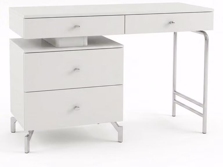 Schminktisch Stil modern weiß rechteckig bequem Schlafzimmer