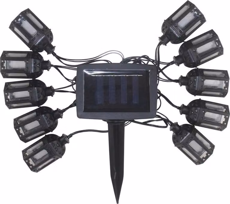Catena luminosa Strend Pro Garden, a lanterna, solare, 10x LED, 1,8+2 m