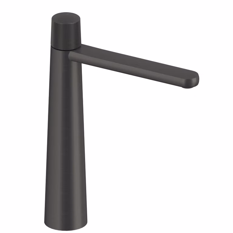 SANYCCES DEDAL ColdOpen Miscelatore lavabo con finitura plissettata Altezza bocca 245 mm metallo grezzo