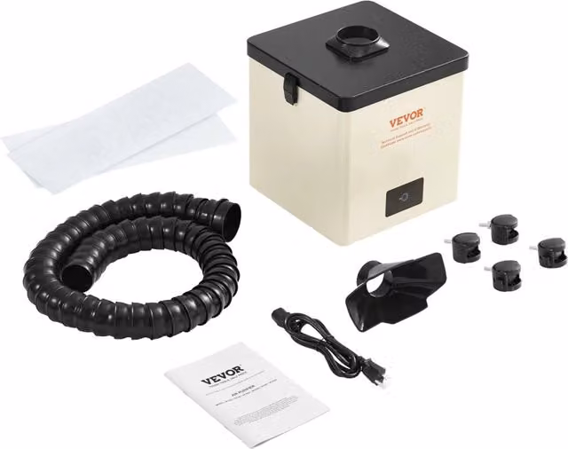 Aspiratore Fumi Saldatura XF180 100W da Pavimento con Filtro a 3 Strati 240 m³/h Compatto e Portatile per Incisione e Bricolage Fai da Te
