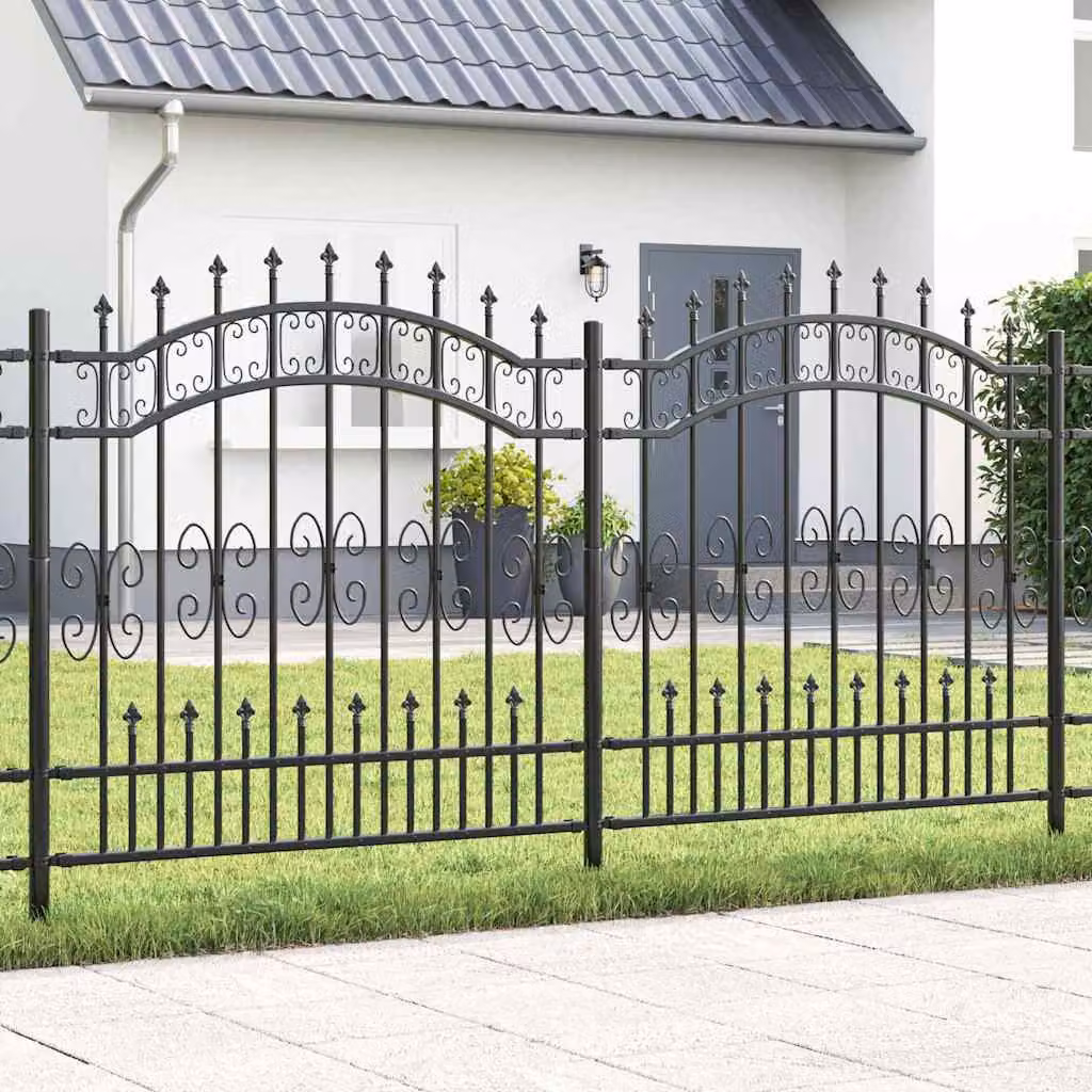 Recinzione per giardino vidaXL KAMPEN in acciaio verniciato a polvere, L: 240 cm, H: 166 cm