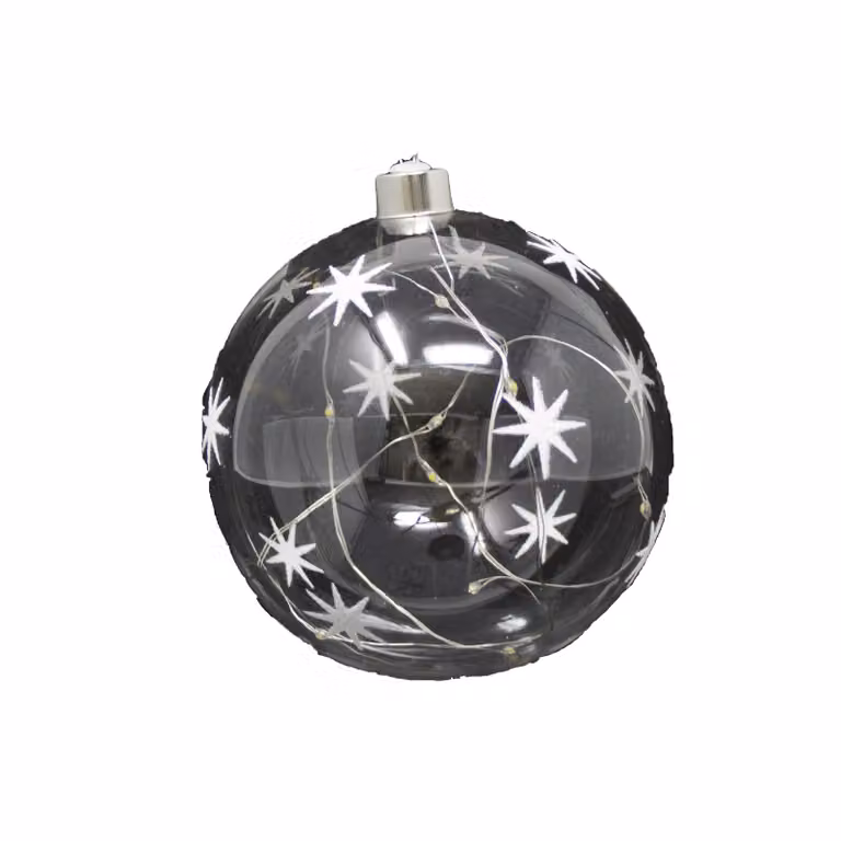 Palla di vetro con LED 12 cm