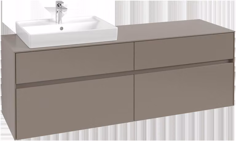 Villeroy & Boch Collaro Meuble sous-lavabo, suspendu, 4 tiroirs, lavabo à gauche, 1600x548x500mm, C02200VM, C02200VM