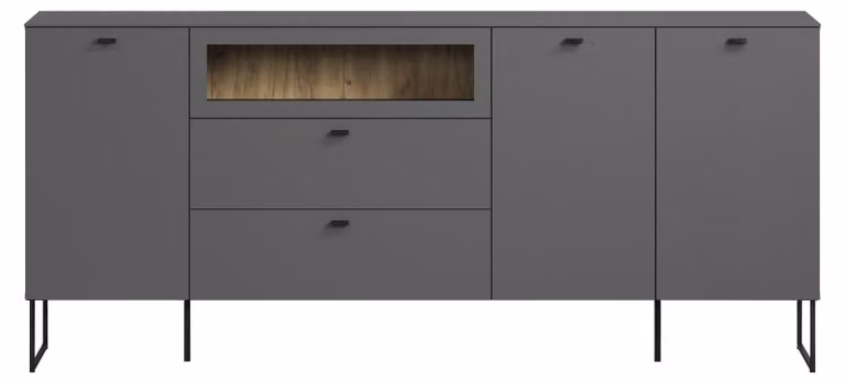 Calicosy - Credenza a 3 ante, 2 cassetti e 1 vano a giorno L191 cm - VELA