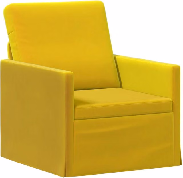 Divano Singolo Moderno vidaXL in Velluto Giallo L: 70 cm, P: 81 cm, H: 82 cm