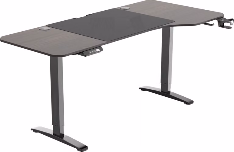 Scrivania seduto-in piedi regolabile elettricamente in altezza Thomas - scrivania da gaming - 160 x 75 cm