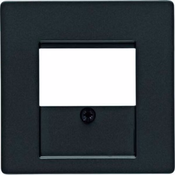 Berker 6810336086 Placca centrale per presa TDO in velluto antracite Berker Q.1/Q.3