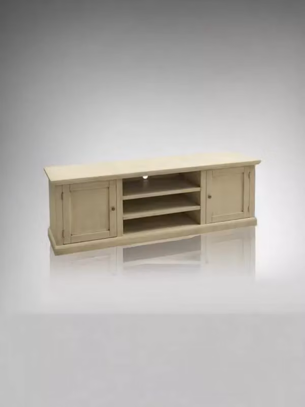 Porta TV Mobili 2G in legno stile shabby chic color bianco e beige con 2 ante L/P/H: 160 x 46 x 56 cm – 3
