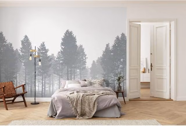 Fotomurale KOMAR Nebula Astratto Moderno Multicolore e Grigio L: 350 cm, H: 250 cm