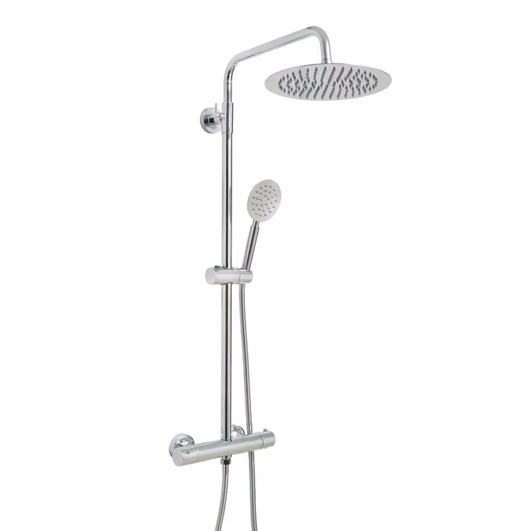 Colonna Doccia Termostatica con Miscelatore a Barra Moderno - Cromato - 2 Vie - Como