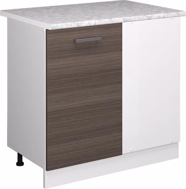 Armadio universale ad angolo R-Line Grigio 86 cm con anta, con piano di lavoro Vicco