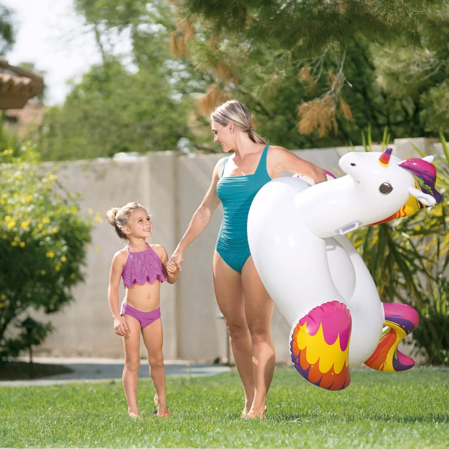 Unicorno gonfiabile fantasy cavalcabile Bestway multicolore L/P/H: 163 x 110 x 95,5 cm – 3