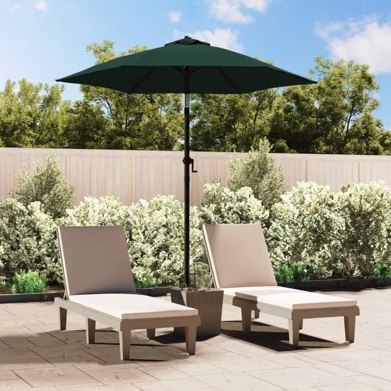 The Living Store Ombrellone verde 200 x 224 cm Alluminio
