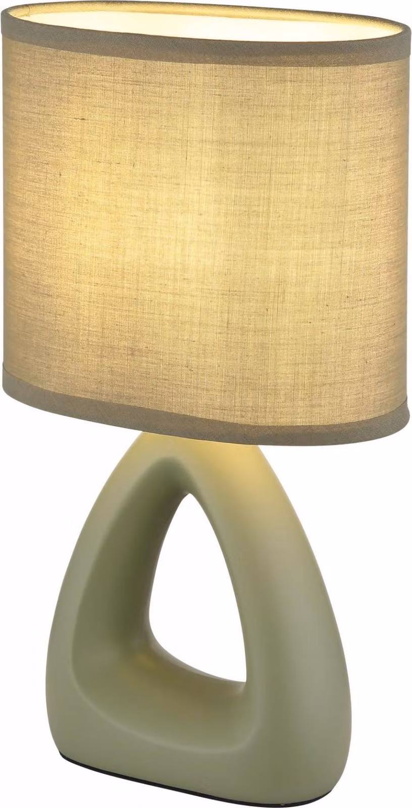 Lampada da tavolo, Vetroceramica tessile, verde, H 30 cm