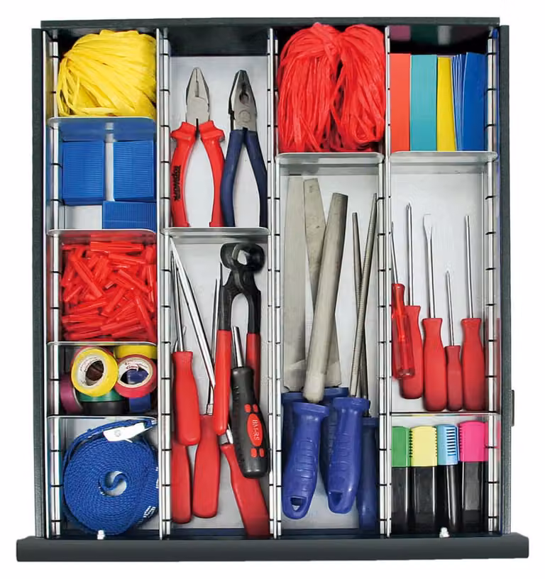 Set di divisori smussati, altezza 100 mm, 12 pezzi