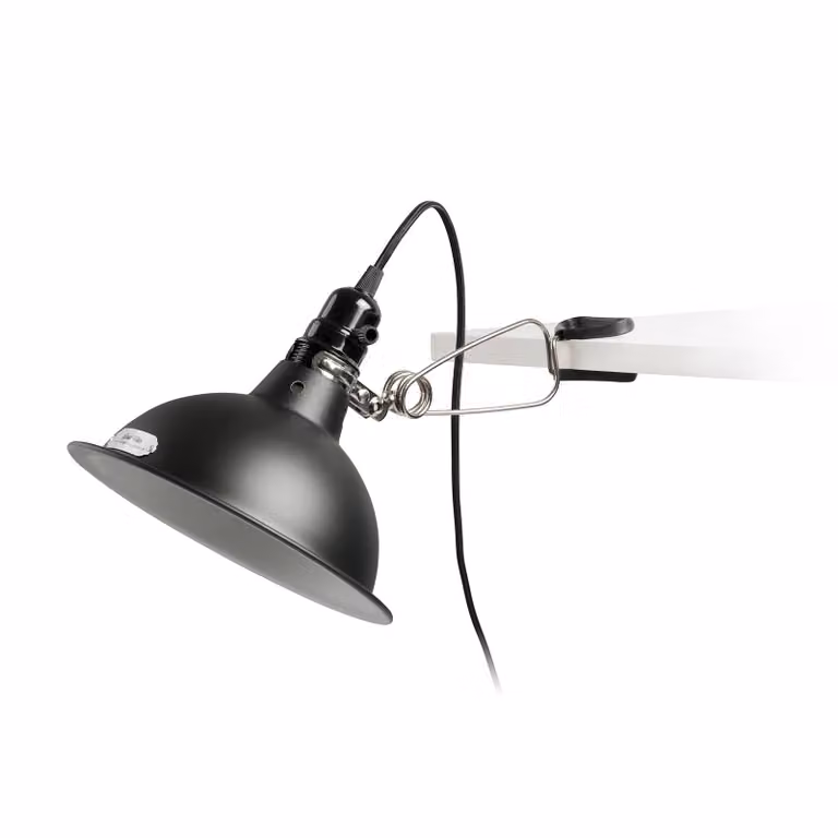 FARO BARCELONA Lampada con morsetto Pepper, Nero, Soggiorno / Sala da pranzo, Metallo, Industriale, Lampada con morsetto