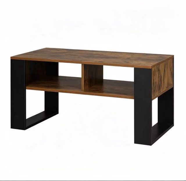Tavolino da soggiorno in legno E1 con melaminico, 90x45x45 cm, colore marrone