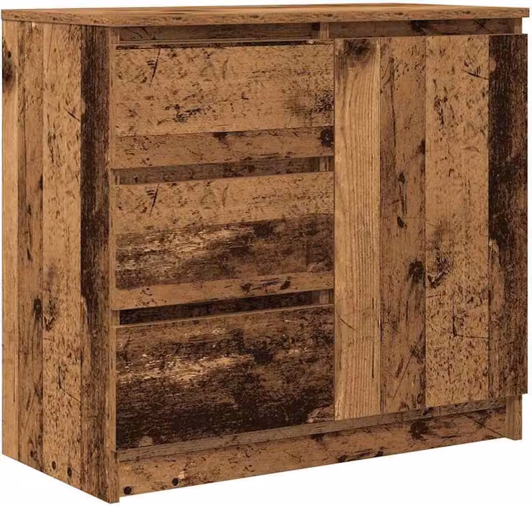 Credenza con Cassetto Legno Antico 71x35x65 cm in Truciolato