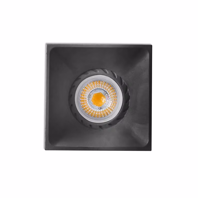 Faretto da incasso neon quadrato nero