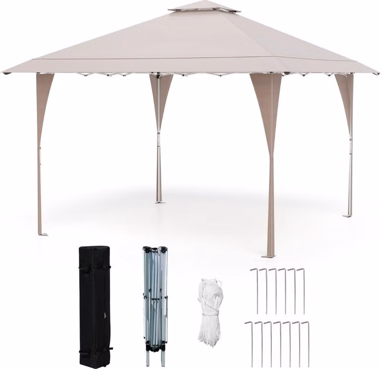 Padiglione pop-up regolabile 4 x 4 m con struttura in metallo